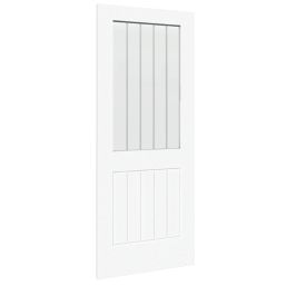 Green & Taylor  1-Clear Light Satin Painted White Wooden Cottage Internal Door 1981mm x 762mm