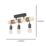 Eglo Townshend Ceiling Light Black/Brown