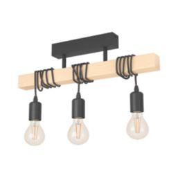 Eglo Townshend Ceiling Light Black/Brown
