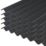 Corrugated Bitumen Roofing Sheets Black 2000mm x 2.2mm x 930mm 5 Pack