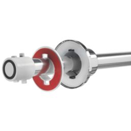 Croydex Round Telescopic Shower Rod Aluminium Chrome 2298mm