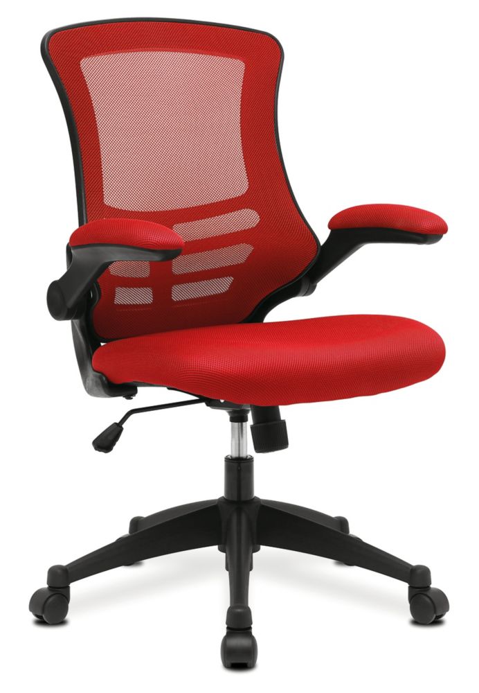 Nautilus Designs Luna Medium Back Task Operator Chair Red - Screwfix