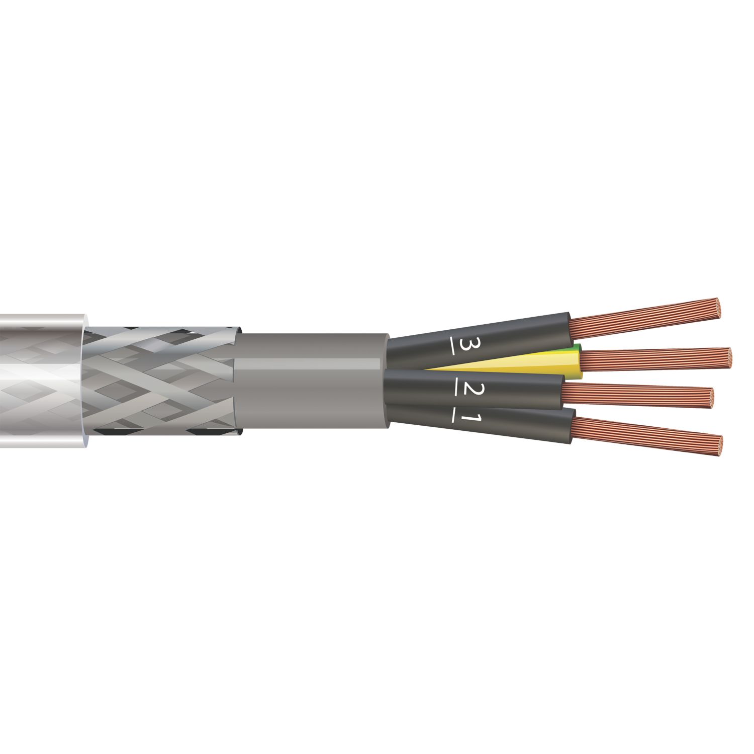 Time 4-Core SY Transparent 1.5mm² Screened Control Cable 1m Coil (582PY)