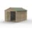 Forest Beckwood 8' x 11' 6" (Nominal) Apex Shiplap Timber Shed with Base