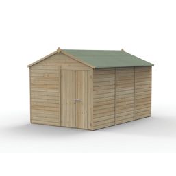 Forest Beckwood 8' x 11' 6" (Nominal) Apex Shiplap Timber Shed with Base