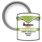 Macpherson 2.5Ltr Brilliant White Matt Emulsion Wall & Ceiling Paint