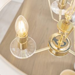Quay Design Polaris 3-Light Pendant Brass Effect