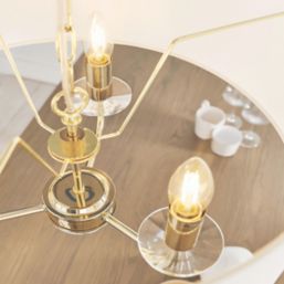 Quay Design Polaris 3-Light Pendant Brass Effect