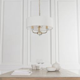 Quay Design Polaris 3-Light Pendant Brass Effect