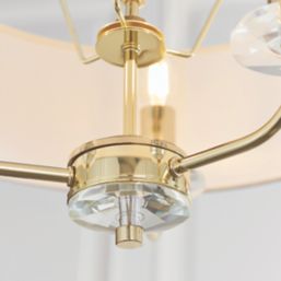Quay Design Polaris 3-Light Pendant Brass Effect