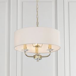 Quay Design Polaris 3-Light Pendant Brass Effect