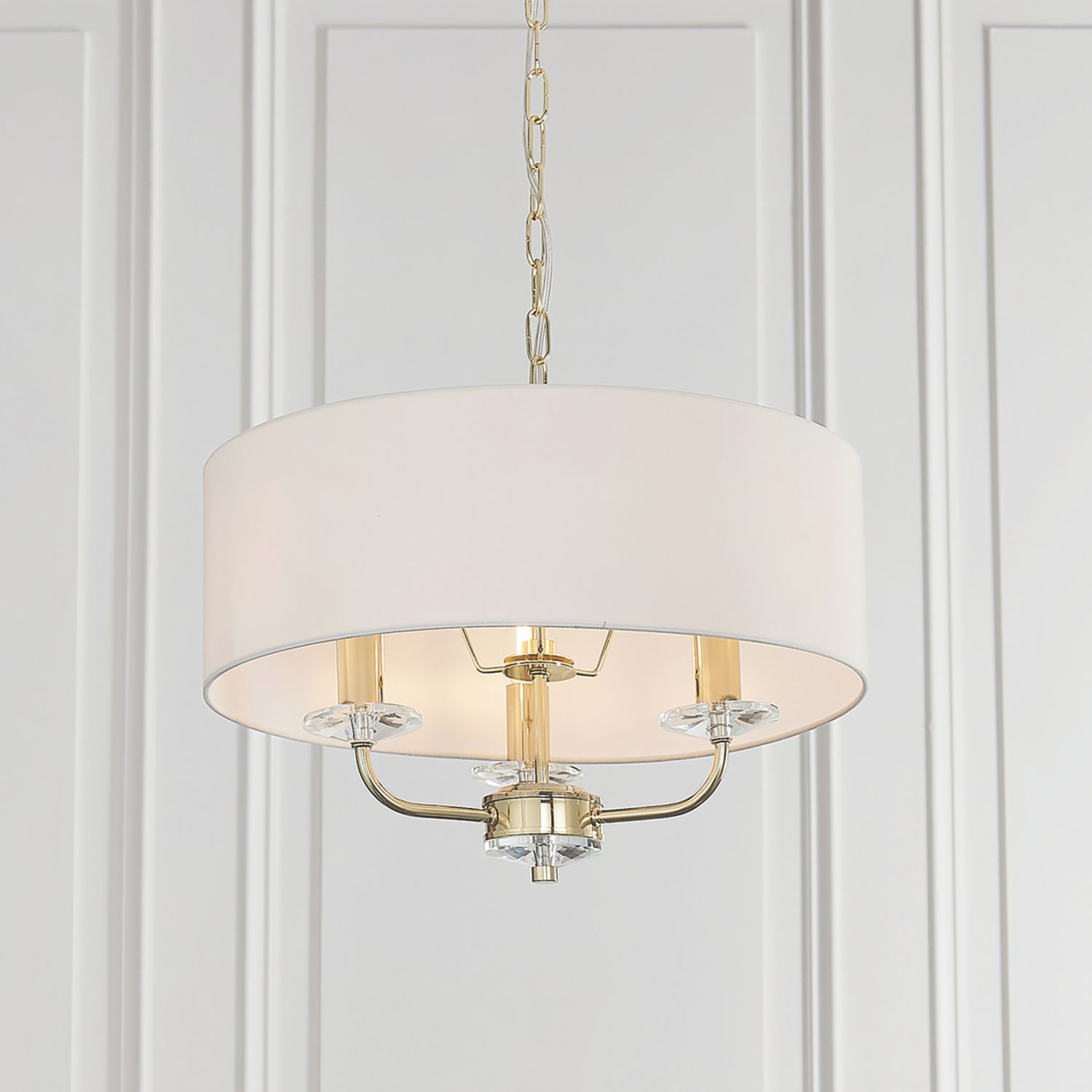 Quay Design Polaris 3-Light Pendant Brass Effect (582VG)