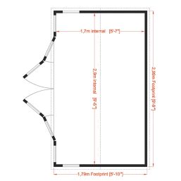 Shire Blenheim 10' x 6' (Nominal) Apex Shiplap T&G Timber Summerhouse