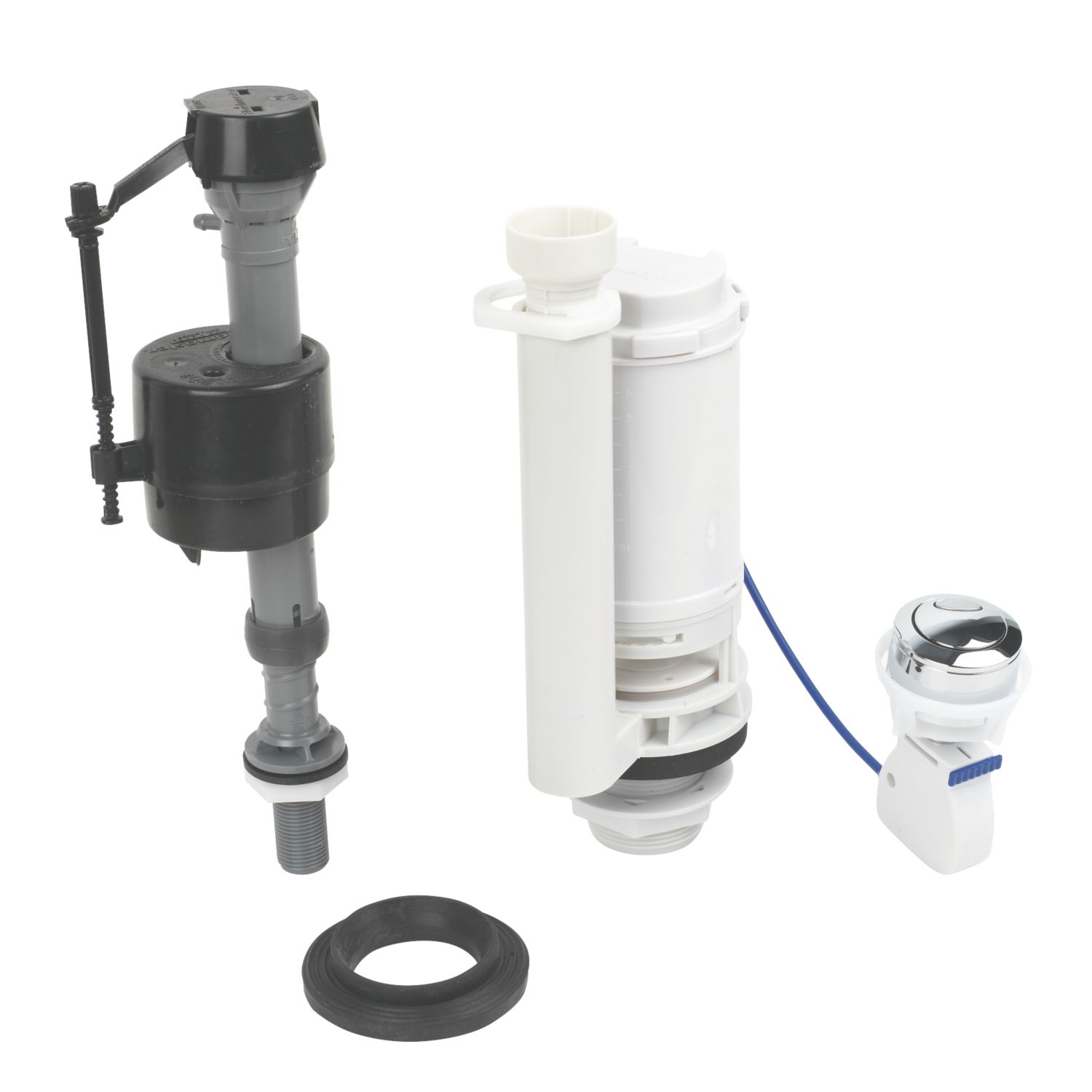 Fluidmaster 4550073 1 1/2" and 2" Button Cable Dual-Flush & Bottom Inlet (58353)