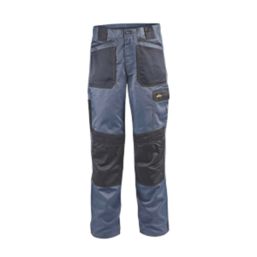 Site Harrier Work Trousers Grey / Black 40" W 32" L