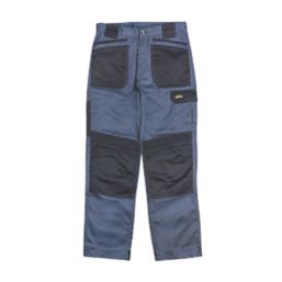 Site Harrier Work Trousers Grey / Black 40" W 32" L