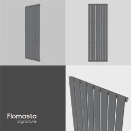 Flomasta  1800mm x 604mm 3468BTU Anthracite Vertical Designer Radiator