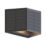 Calex Caserta Outdoor LED Solar Up & Down Wall Light Black 40lm