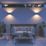 Calex Caserta Outdoor LED Solar Up & Down Wall Light Black 40lm