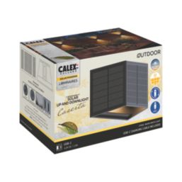 Calex Caserta Outdoor LED Solar Up & Down Wall Light Black 40lm