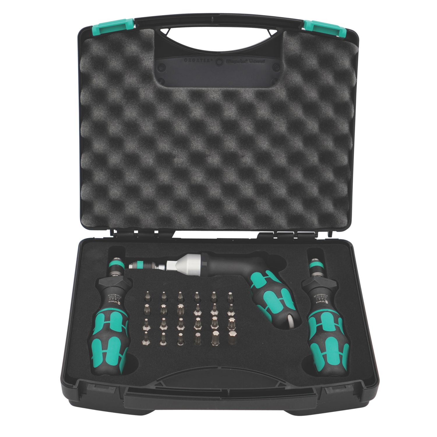 Wera Kraftform 7445/46/47 Interchangeable Torque Screwdriver Set 0.28-6.2Nm 27 Pieces (583FU)
