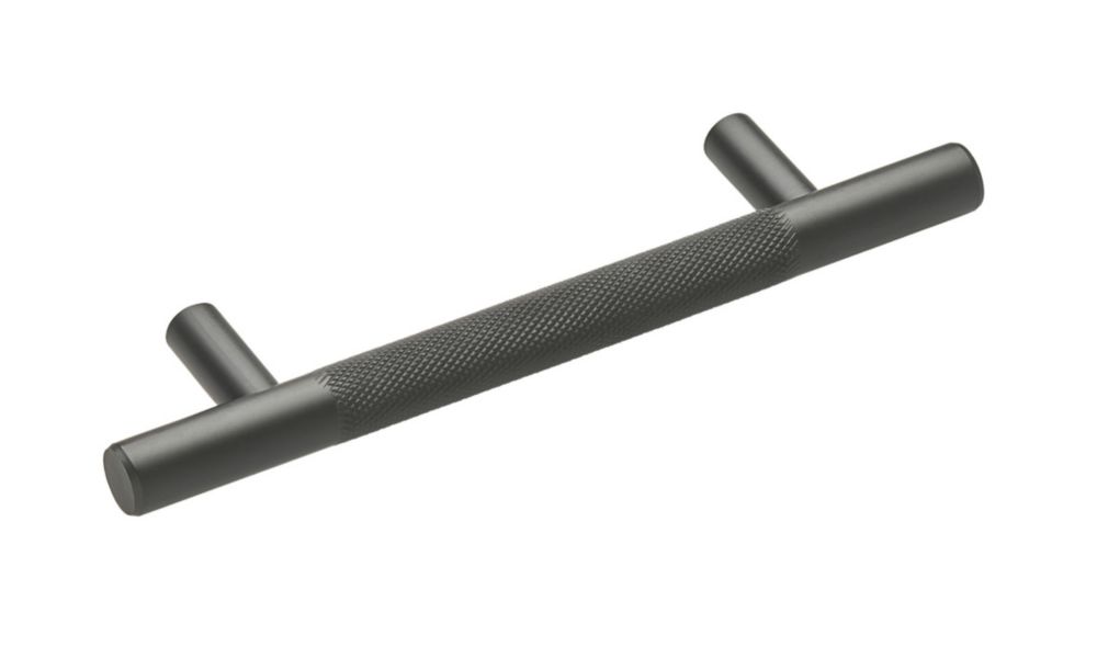 Elite Knobs & Handles Kensington Knurled T Bar Handle Matt Black 148mm