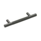 Elite Knobs & Handles Kensington Knurled T Bar Handle Matt Black 148mm