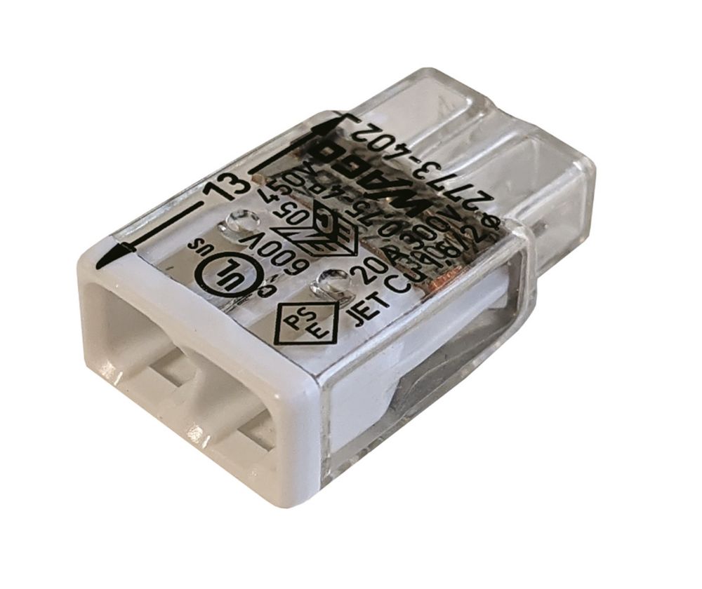 20x 2 Way WAGO 221-412 Series Reusable Electrical Wire Cable Connectors Compact