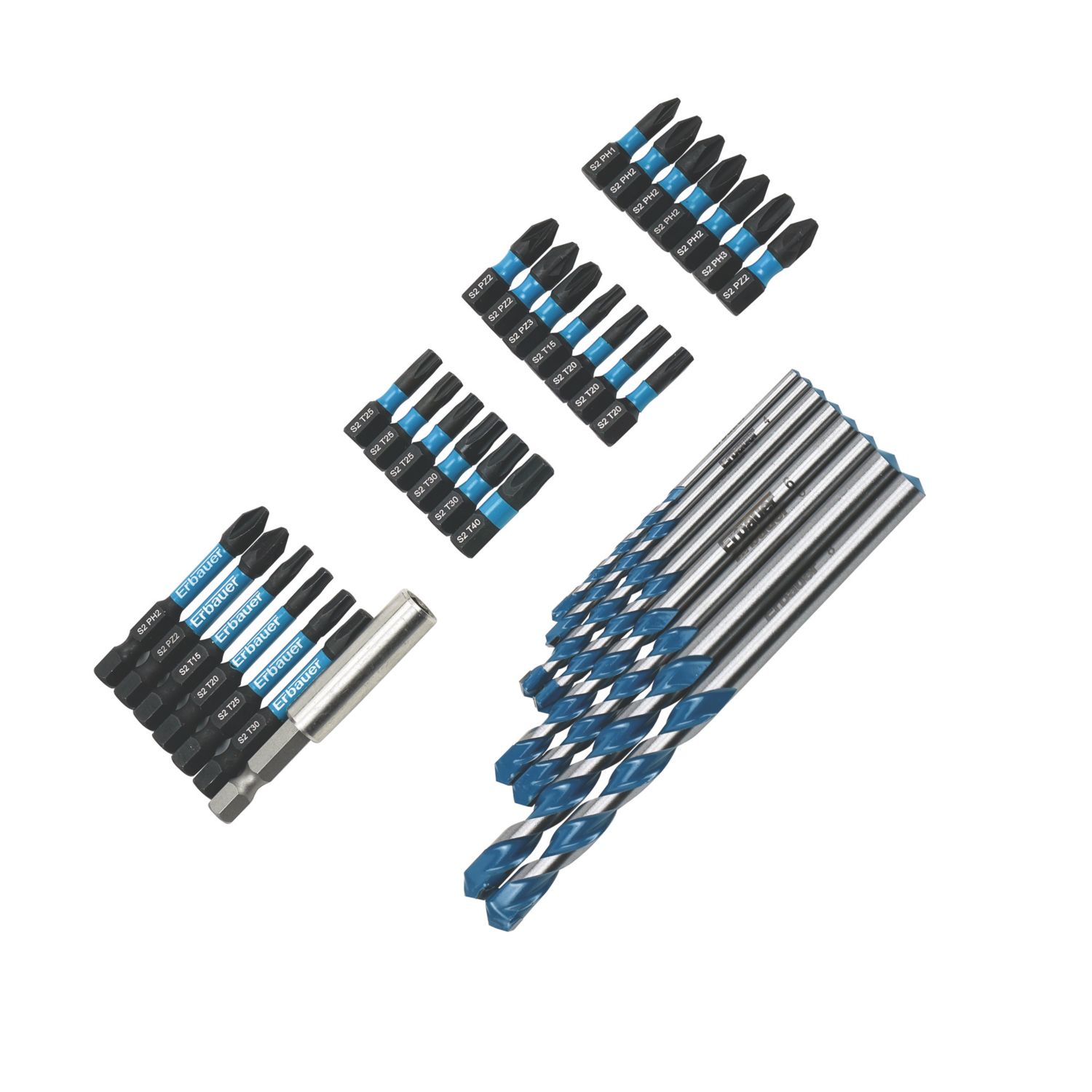 Erbauer Multi-Material Drill Bits 35 Piece Set (583PH)