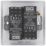 British General Nexus Metal 2-Gang 2-Way LED Dimmer Switch  Brushed Steel