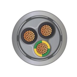 Time 3-Core CY Grey 0.75mm²  Screened Control Cable 1m Coil