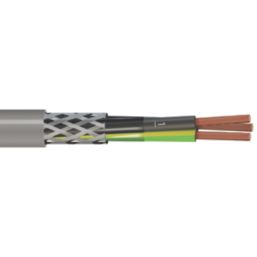 Time 3-Core CY Grey 0.75mm²  Screened Control Cable 1m Coil