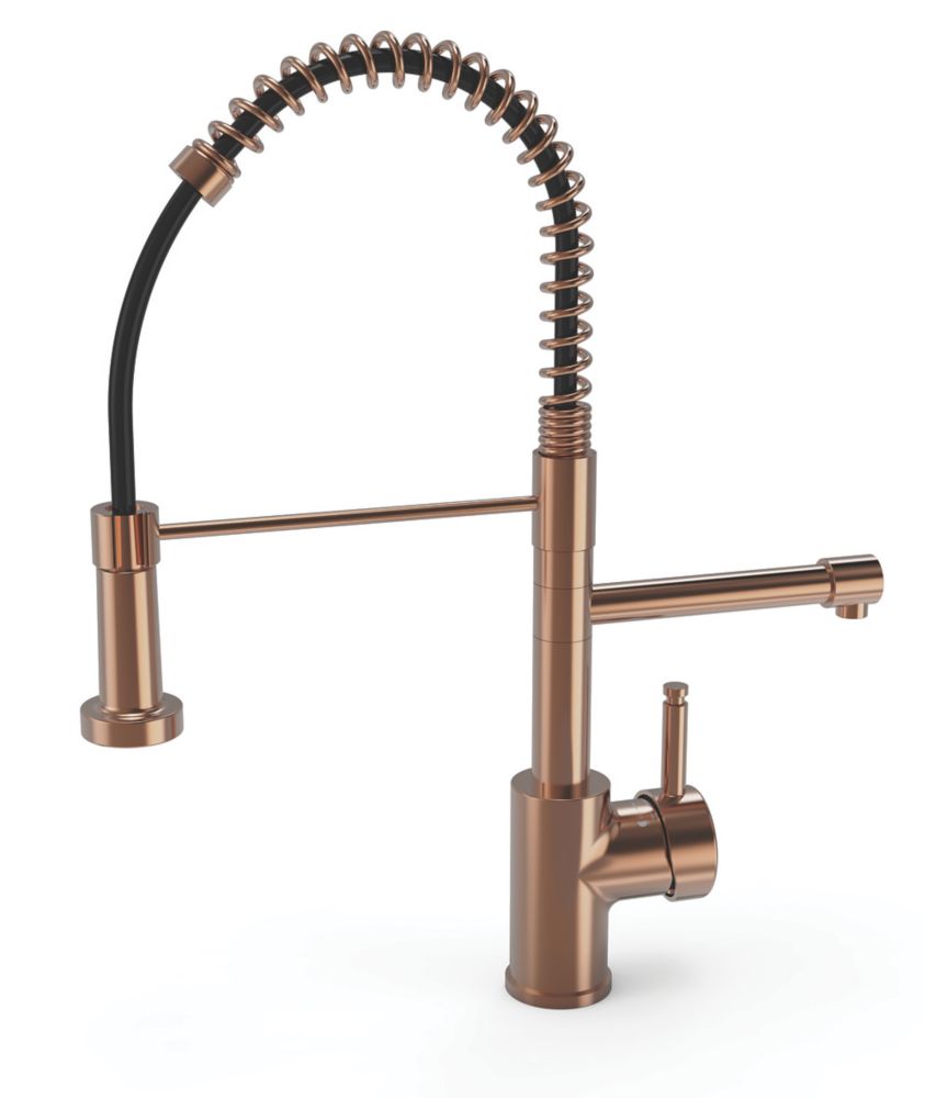 ETAL MultiUse 3in1 Boiling Water Kitchen Tap with Handset Copper Screwfix