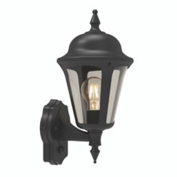 4lite  Outdoor IP65 Wall Lantern With PIR Sensor Black