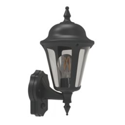 4lite  Outdoor IP65 Wall Lantern With PIR Sensor Black