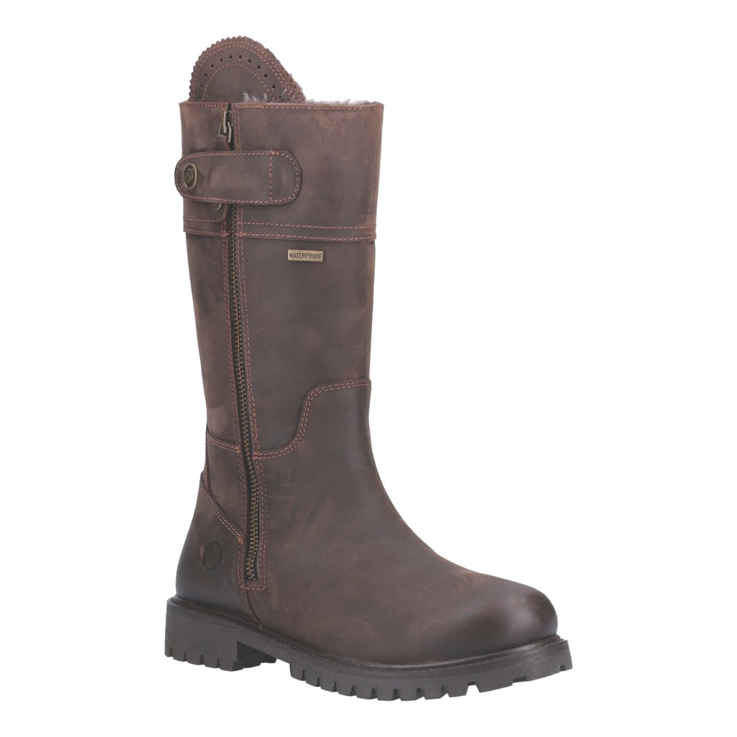 Cotswold Bushcombe Mid Size 6 Womens Brown Waterproof Slip-On Non Safety Work Boots (583XE)