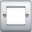 British General Nexus Metal 2-Module Modular Faceplate Polished Chrome