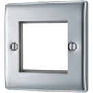 British General Nexus Metal 2-Module Modular Faceplate Polished Chrome
