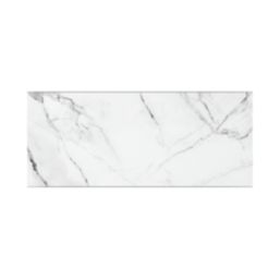 Splashback Carrara Self-Adhesive Bathroom Splashback Gloss Marble Grey  250mm x 600mm x 4mm