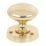 Essentials Victorian Mortice Knobs 54mm Pair Polished Brass