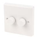 Varilight V-Dim 2-Gang 2-Way  Dimmer Switch  White