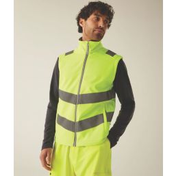 Regatta Hi-Vis Pro Contract Ablaze Softshell Bodywarmer Yellow 4X Large 59.4" Chest