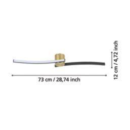 Eglo Aieta LED Ceiling Light Brushed Brass/Black 12W 1450lm