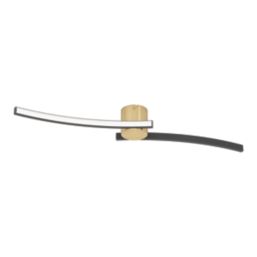 Eglo Aieta LED Ceiling Light Brushed Brass/Black 12W 1450lm