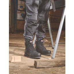 Hunter  Size 7  Black Waterproof Steel Toe Cap Safety Boots