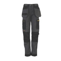 DEWALT Roseville Womens Work Trousers Grey/Black Size 12 29" L