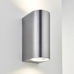 LAP  Outdoor Up & Down Wall Light Brushed Aluminium