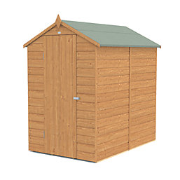 Forest Delamere 4' x 6' (Nominal) Apex Shiplap T&G Timber Shed with Base & Assembly