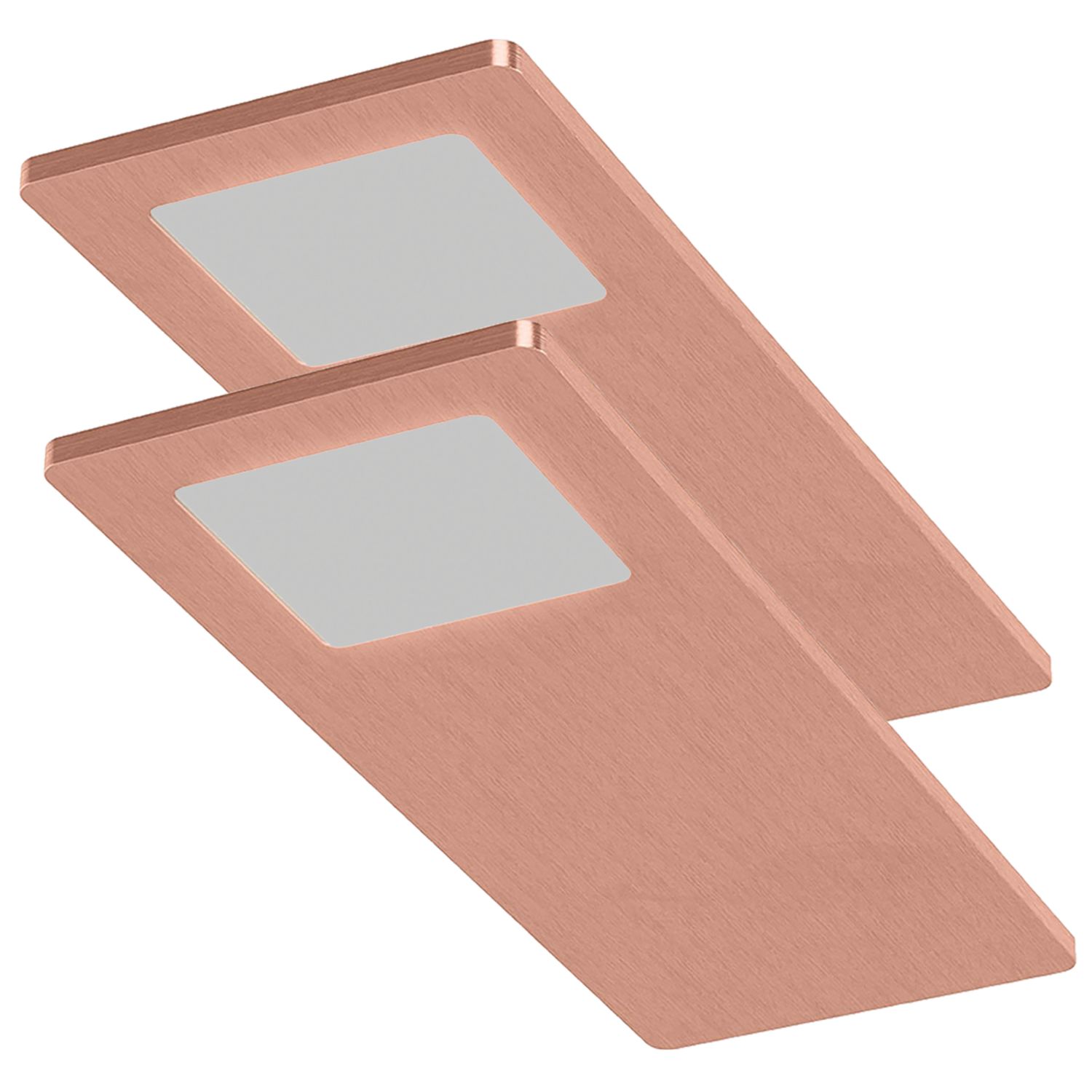 Sensio Astro TrioTone Rectangular LED Under Cabinet Lights Copper 9.6W 240-270lm 2 Pack (584PE)