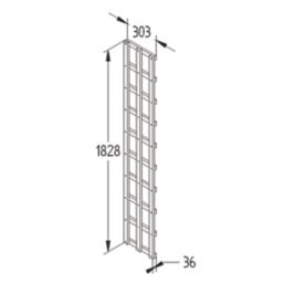 Forest  Softwood Rectangular Trellis 1' x 6' 10 Pack